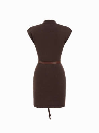 Vestido Mini Vera — Cuello Alto & Cinturón