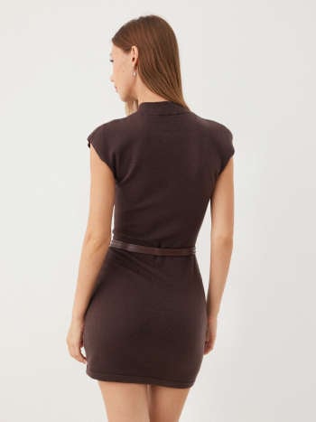 Vestido Mini Vera — Cuello Alto & Cinturón