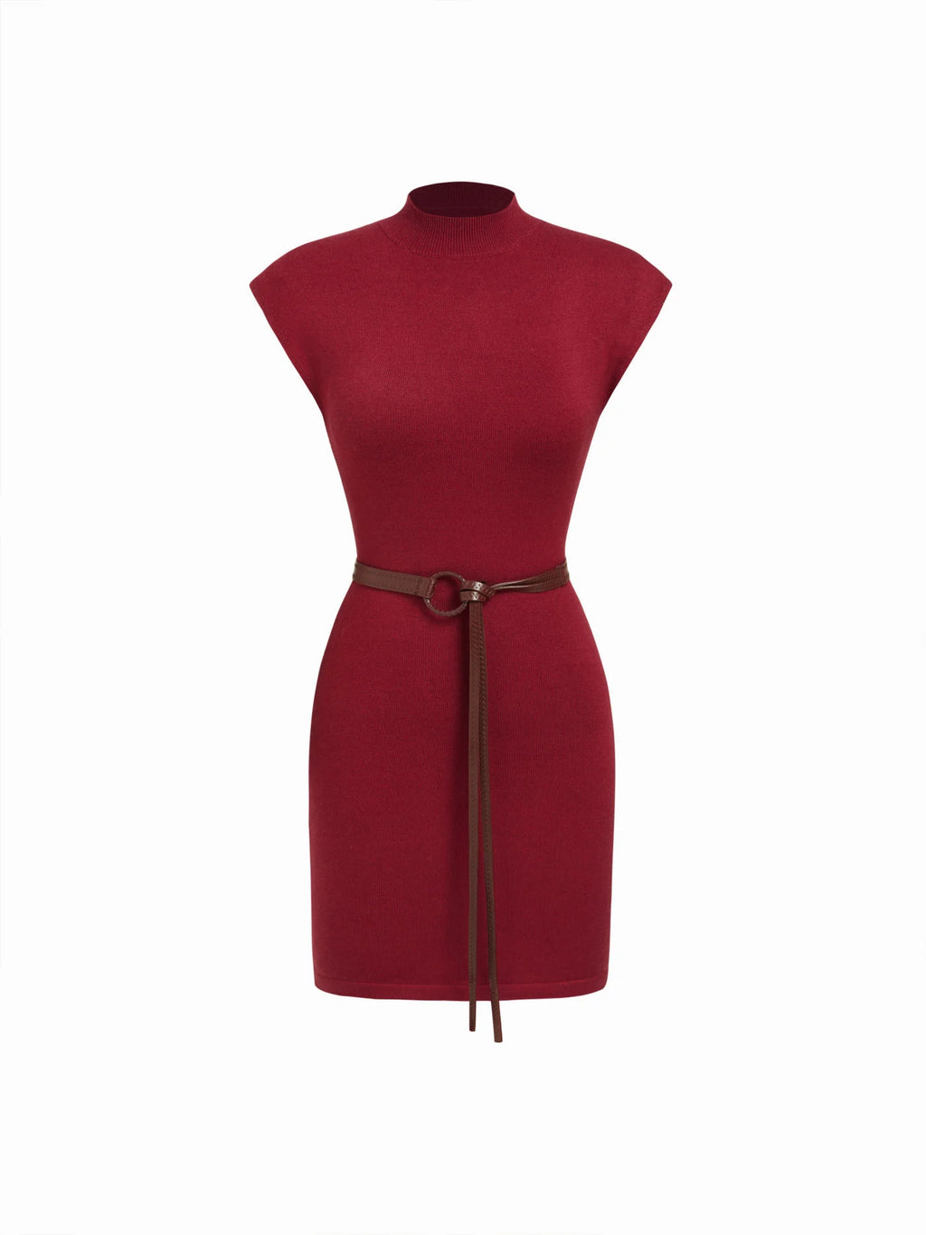 Vestido Mini Vera — Cuello Alto & Cinturón