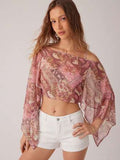 Blusa Romy — Paisley Manga Capa