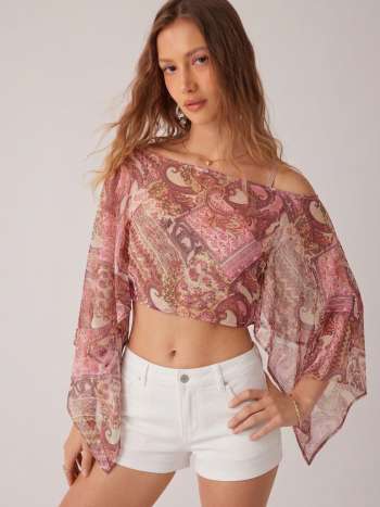 Blusa Romy — Paisley Manga Capa