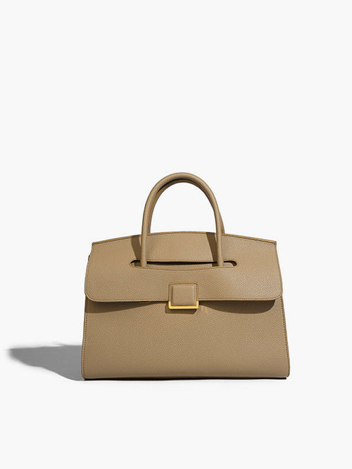 Bolso Mira — Tote Cuero Avena & Dorado