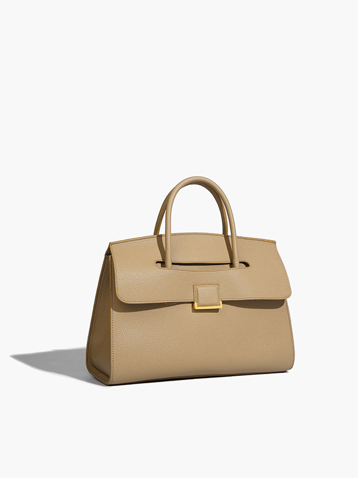 Bolso Mira — Tote Cuero Avena & Dorado