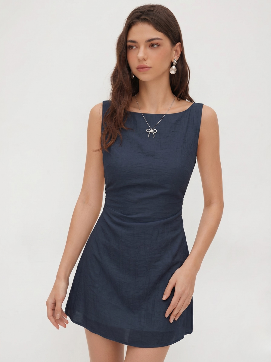 Vestido Mini Bianca — Lino