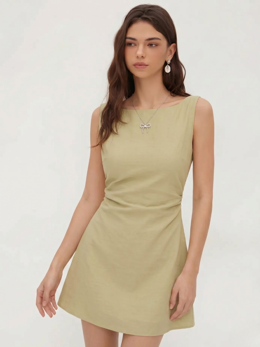 Vestido Mini Bianca — Lino