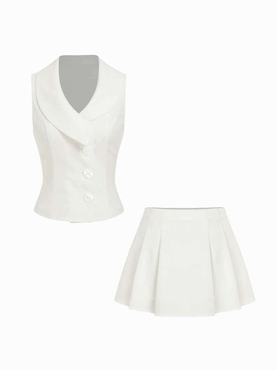 Conjunto Esmé — Chaleco & Falda Mini