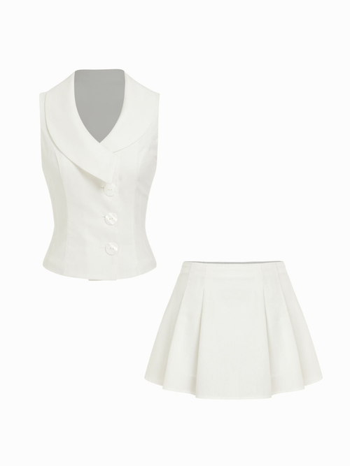 Conjunto Esmé — Chaleco & Falda Mini
