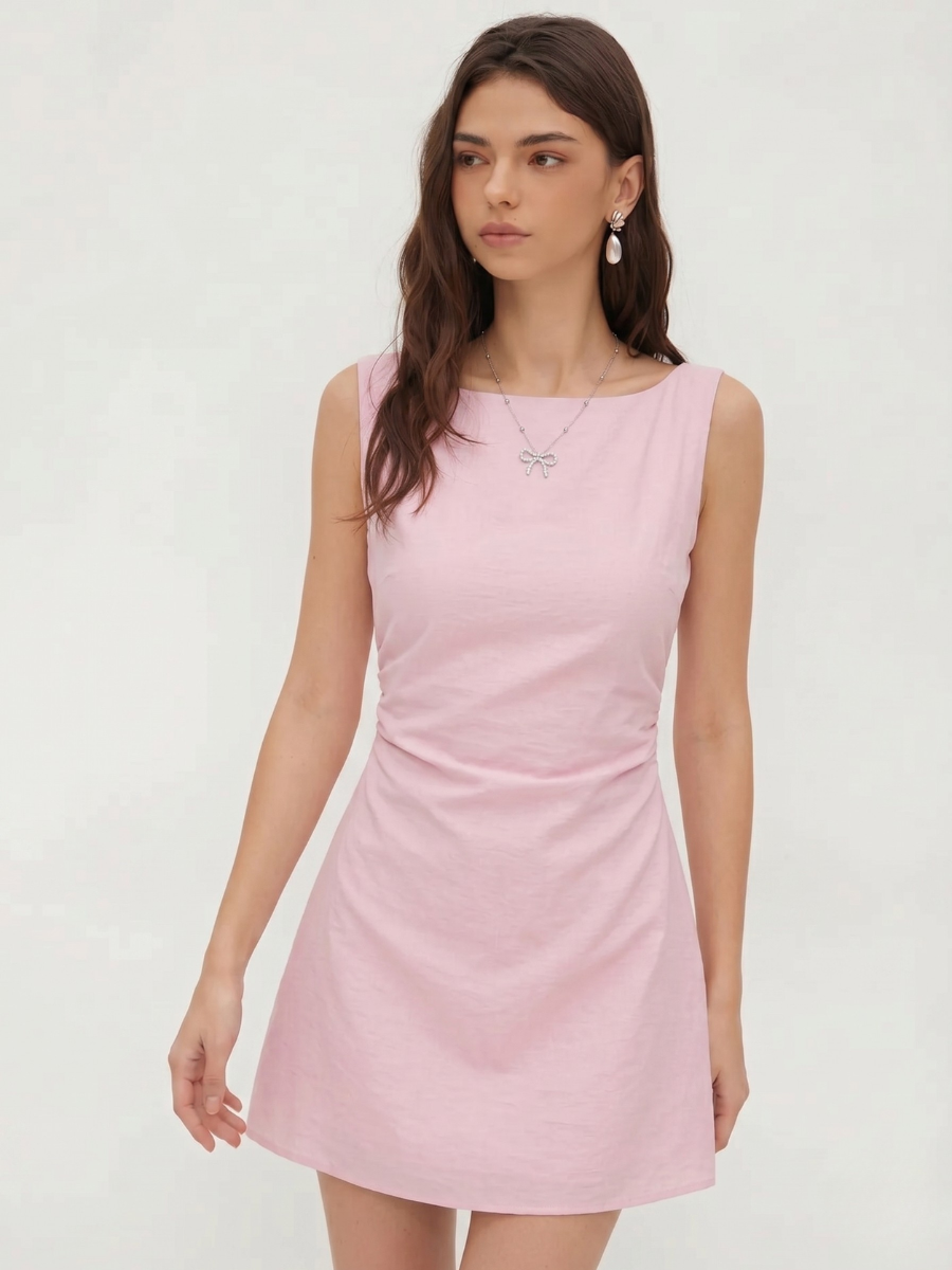 Vestido Mini Bianca — Lino