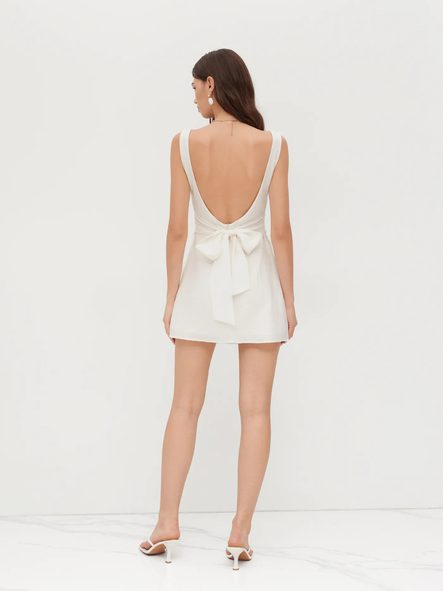 Vestido Mini Bianca — Lino
